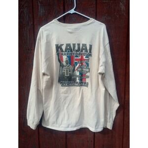 Vintage Hot Kaui Hawaii Harley Davidson Long Sleeve Shirt Biker Large With Tag